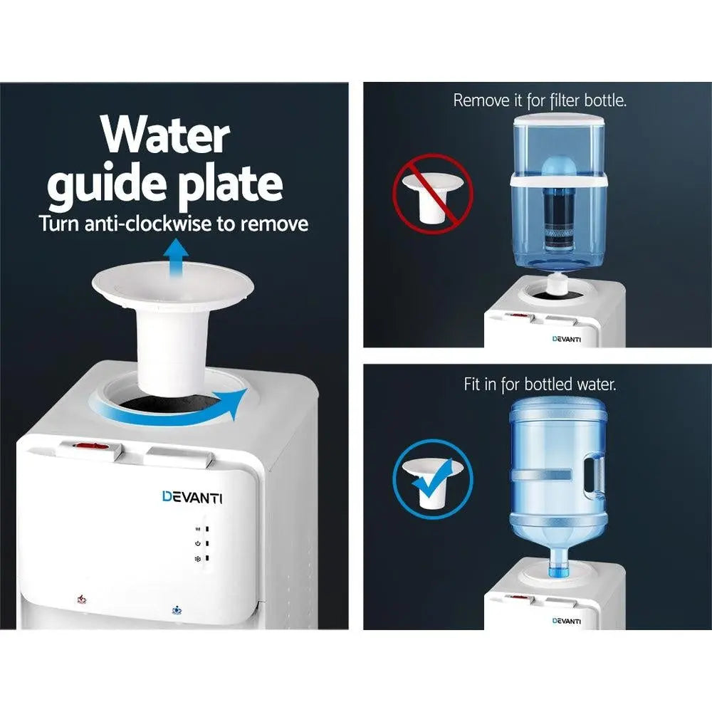 Devanti 22L Water Cooler Dispenser Hot Cold Taps Purifier Filter Replacement Deals499
