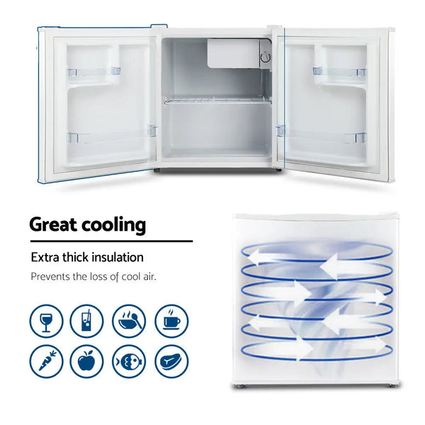 Devanti 48L Portable Mini Bar Fridge - White Deals499