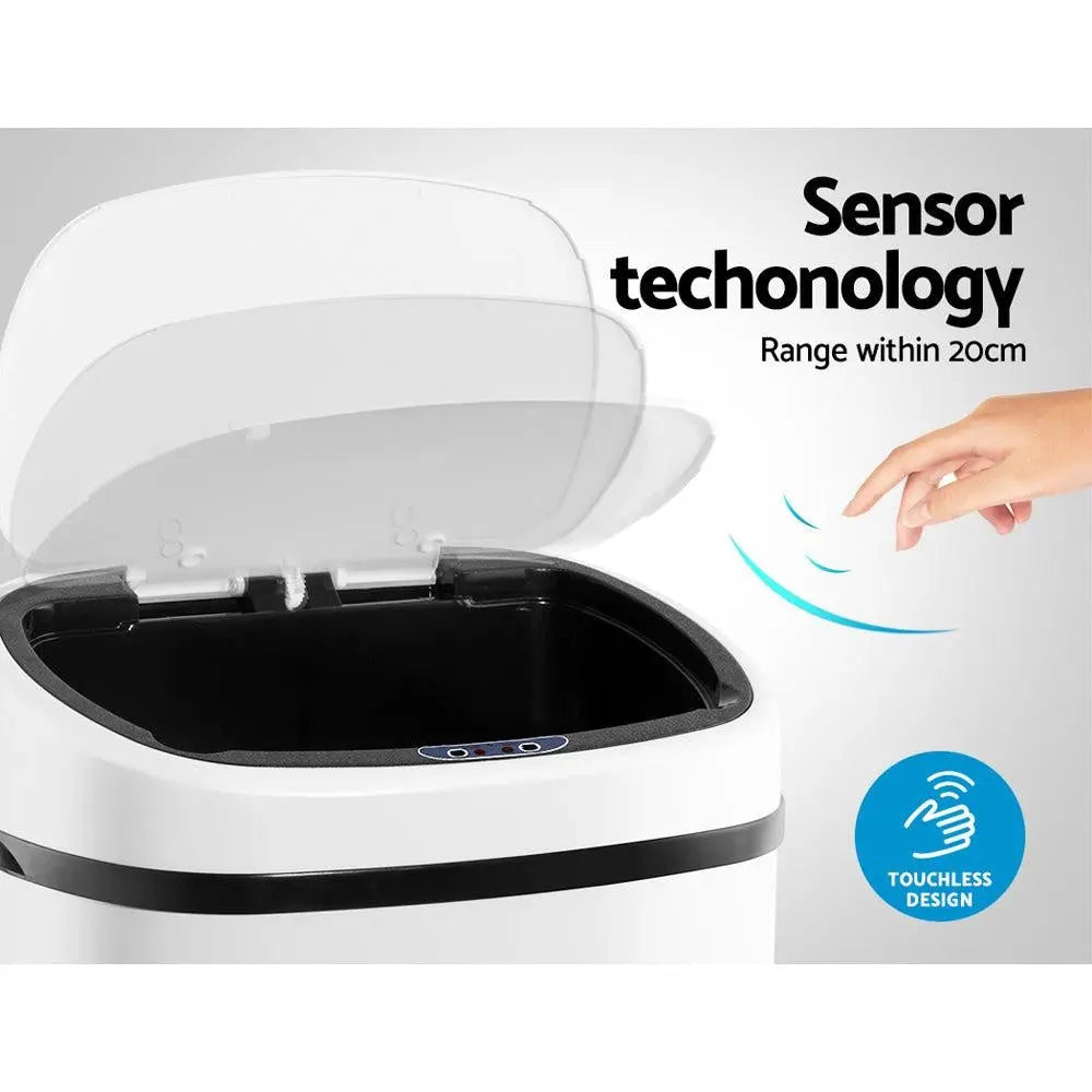 Devanti 58L Sensor Bin White Deals499