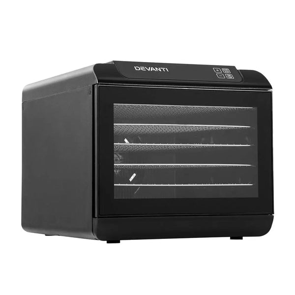 Devanti 6 Tray Food Dehydrators Commercial Beef Jerky Maker Fruit Dryer Black Deals499