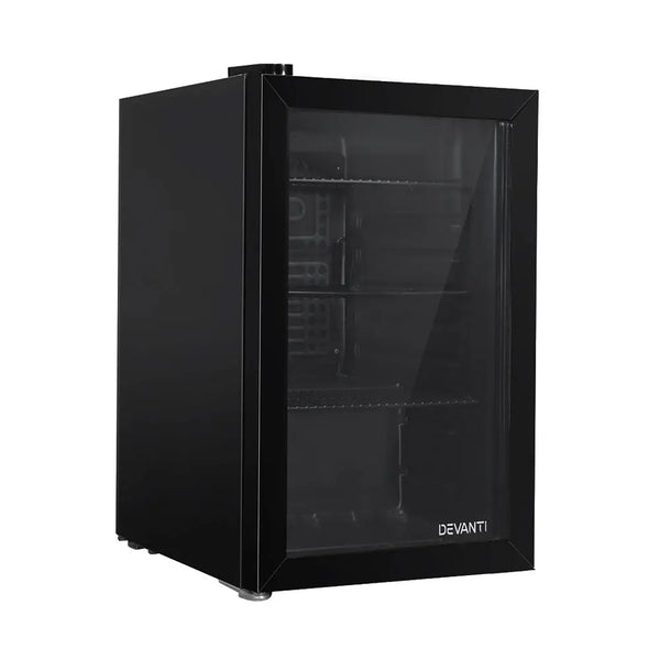 Devanti 70L Bar Fridge Glass Door Mini Countertop Freezer Fridges Bottle Cooler Deals499