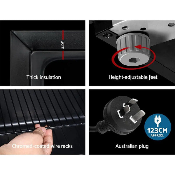 Devanti 98L Bar Fridge Glass Door Mini Freezer Fridges Countertop Beverage Commercial Deals499