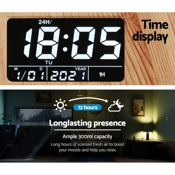 Devanti Aroma Diffuser Aromatherapy Humidifier Essential Oil Clock Deals499