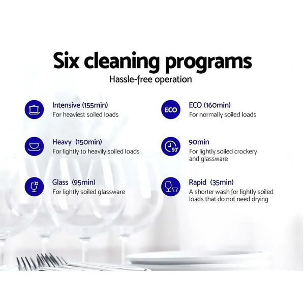 Devanti Benchtop Dishwasher Counter Bench Top Freestanding Dish Washer 8 Place Deals499