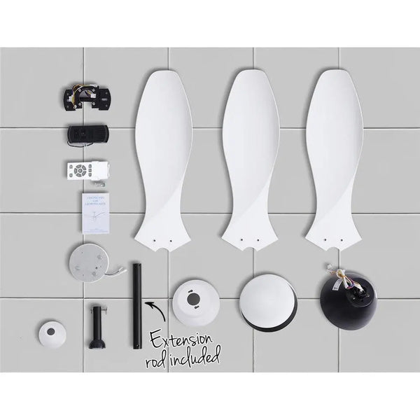 Devanti Ceiling Fan Light Remote Control Ceiling Fans White 48'' 3 Blades Deals499