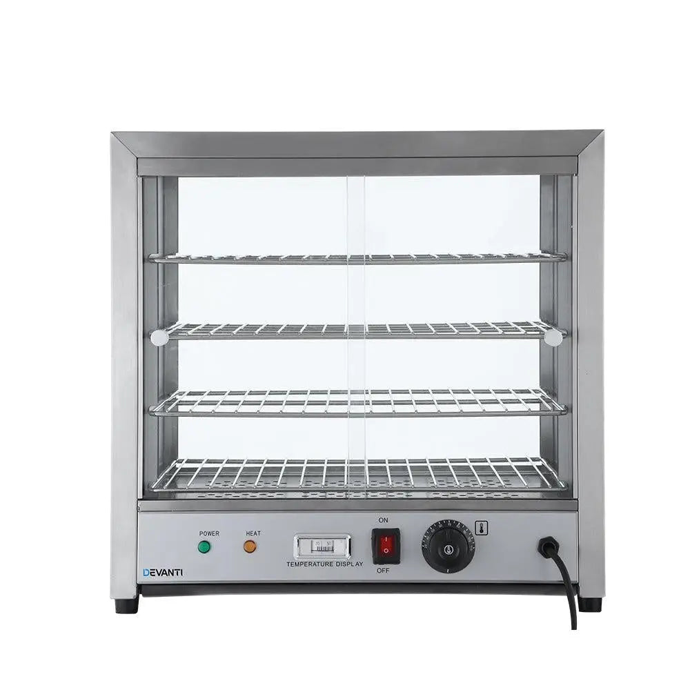 Devanti Commercial Food Warmer Pie Hot Display Showcase Cabinet Stainless Steel Deals499