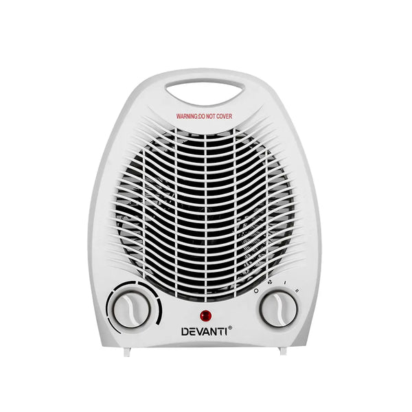 Devanti Electric Fan Heater Portable Room Office Heaters Hot Cool Wind 2000W Deals499