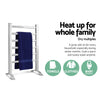 Devanti Electric Heated Towel Rail Rack Rails Freestanding 6 Bars Deals499