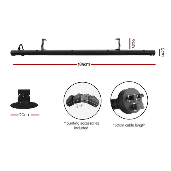 Devanti Electric Infrared Radiant Strip Heater 3200W Panel Heat Bar Remote Control Deals499