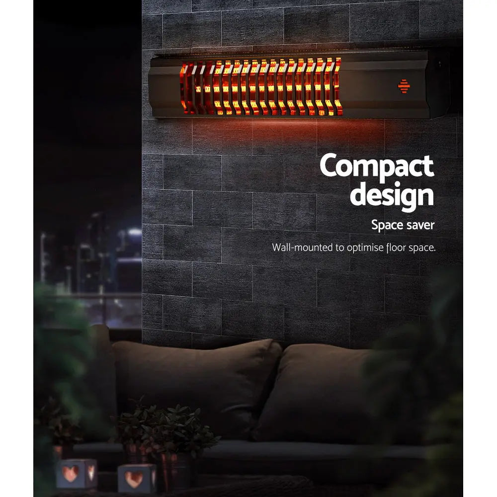 Devanti Electric Strip Heater Infrared Radiant Heaters Reamote control 2000W from Deals499 at Deals499
