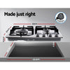 Devanti Gas Cooktop 60cm Gas Stove Cooker 4 Burner Cook Top Konbs NG LPG Steel Deals499