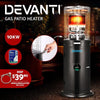 Devanti Gas Patio Outdoor Heater Propane Butane LPG Portable Heater Stand Steel Black Deals499