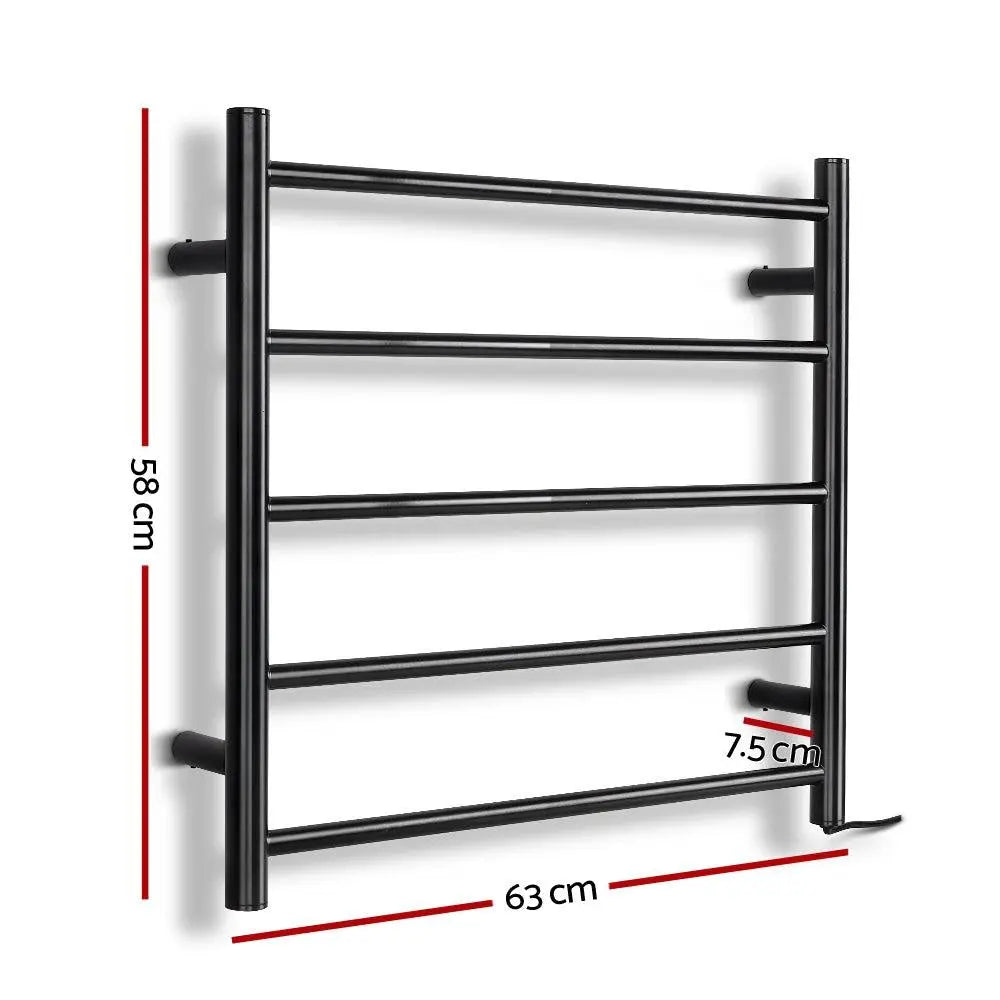 Devanti Heated Towel Rail Electric Warmer Heater Rails Holder Rack Wall Mounted Deals499