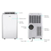 Devanti Portable Air Conditioner Cooling Mobile Fan Cooler Remote Window Kit White 3300W Deals499