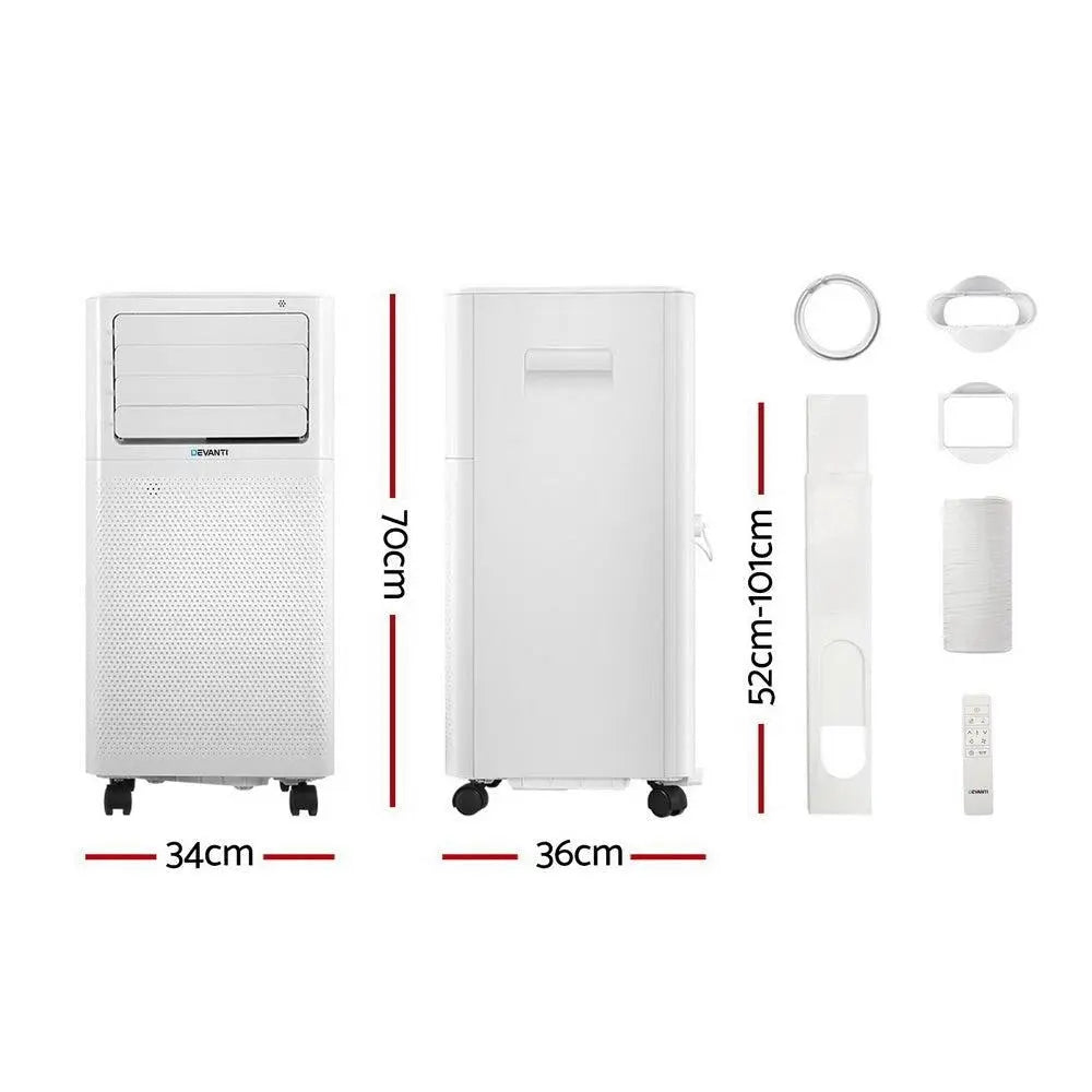 Devanti Portable Air Conditioner Window Kit Cooling Mobile Fan 9000BTU 2500W Deals499