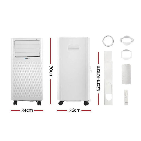 Devanti Portable Air Conditioner Window Kit Cooling Mobile Fan 9000BTU 2500W Deals499