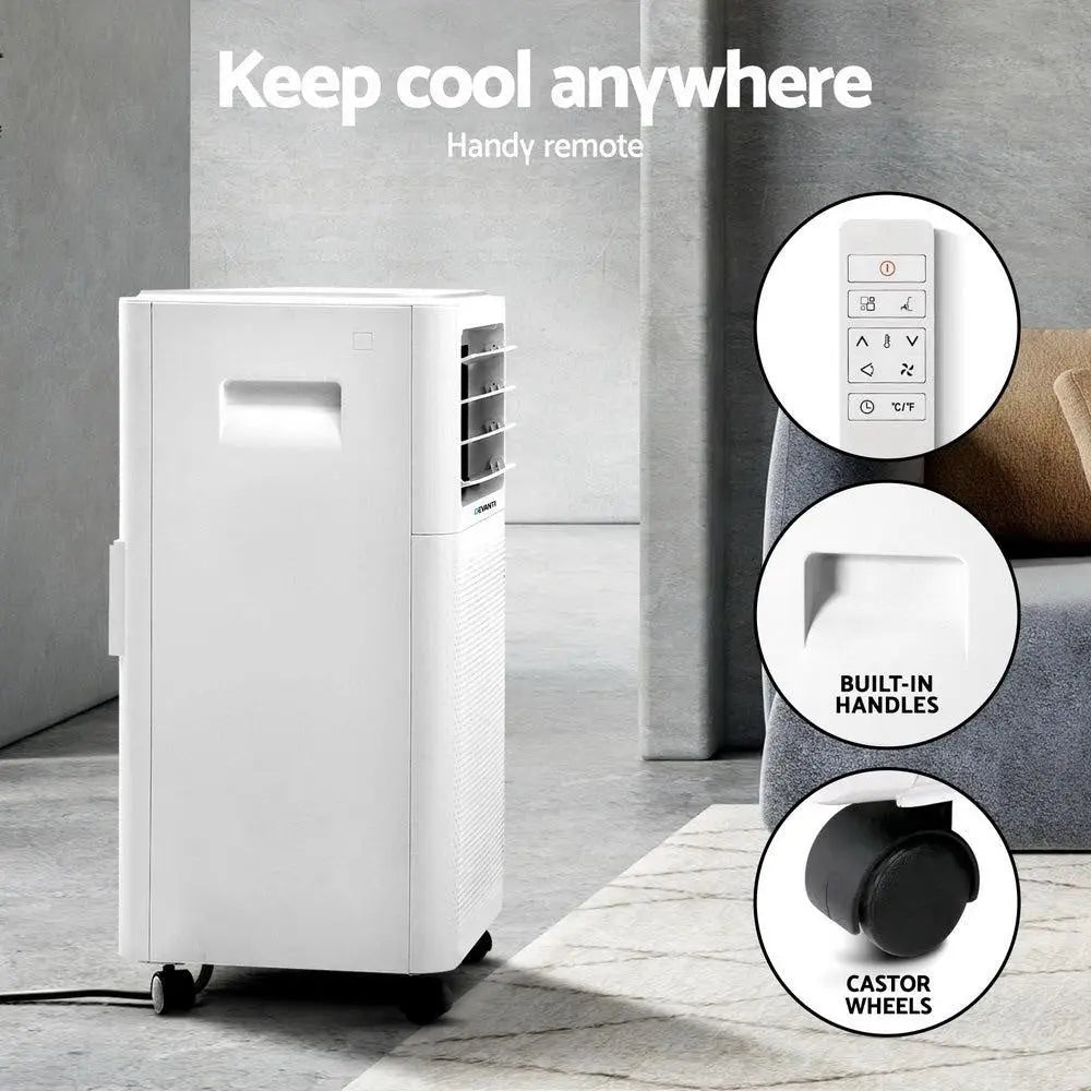 Devanti Portable Air Conditioner Window Kit Cooling Mobile Fan 9000BTU 2500W Deals499