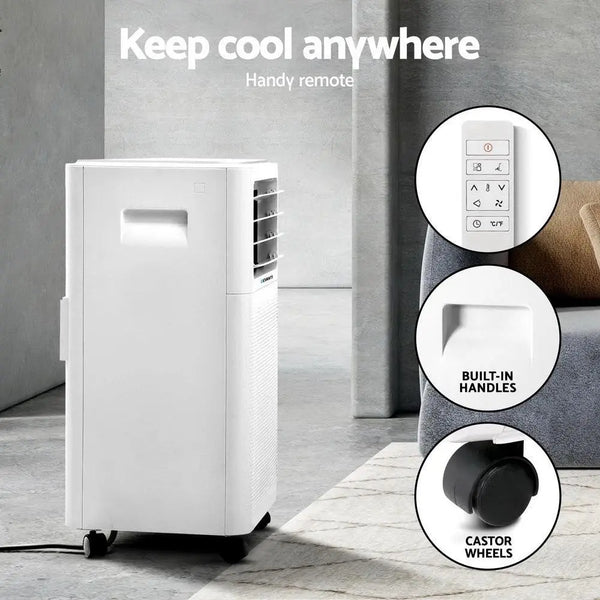 Devanti Portable Air Conditioner Window Kit Cooling Mobile Fan 9000BTU 2500W Deals499