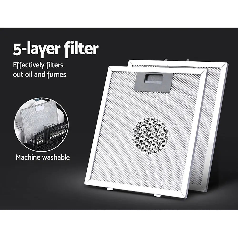 Devanti Range Hood 90cm 900mm Kitchen Canopy Stainless Steel Rangehood Wall Mount Deals499