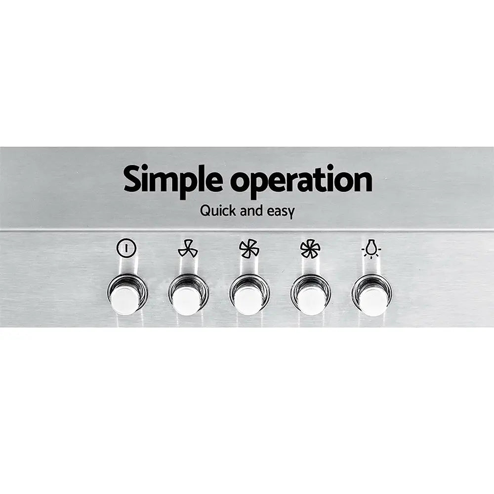 Devanti Range Hood 90cm 900mm Kitchen Canopy Stainless Steel Rangehood Wall Mount Deals499