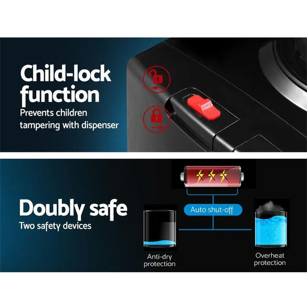 Devanti Water Cooler Chiller Dispenser Bottle Stand Filter Purifier Office Black Deals499