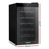 Devanti Wine Cooler 18 Bottles Glass Door Beverage Cooler Thermoelectric Fridge Black Deals499
