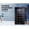 Devanti Wine Cooler 18 Bottles Glass Door Beverage Cooler Thermoelectric Fridge Black Deals499