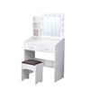 Diana Vanity Set with Shelves Cushioned Stool and Lighted Mirror- White Deals499
