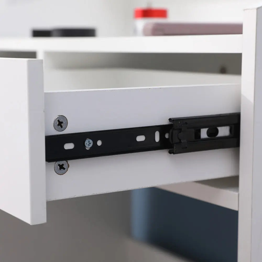 Diana Vanity Set with Shelves Cushioned Stool and Lighted Mirror- White Deals499