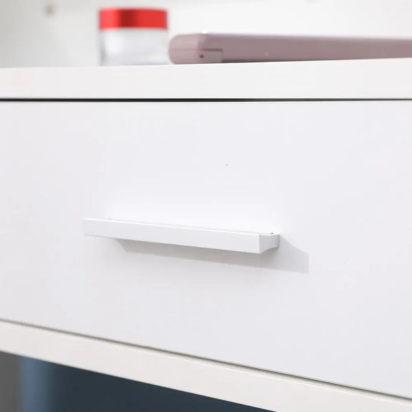 Diana Vanity Set with Shelves Cushioned Stool and Lighted Mirror- White Deals499