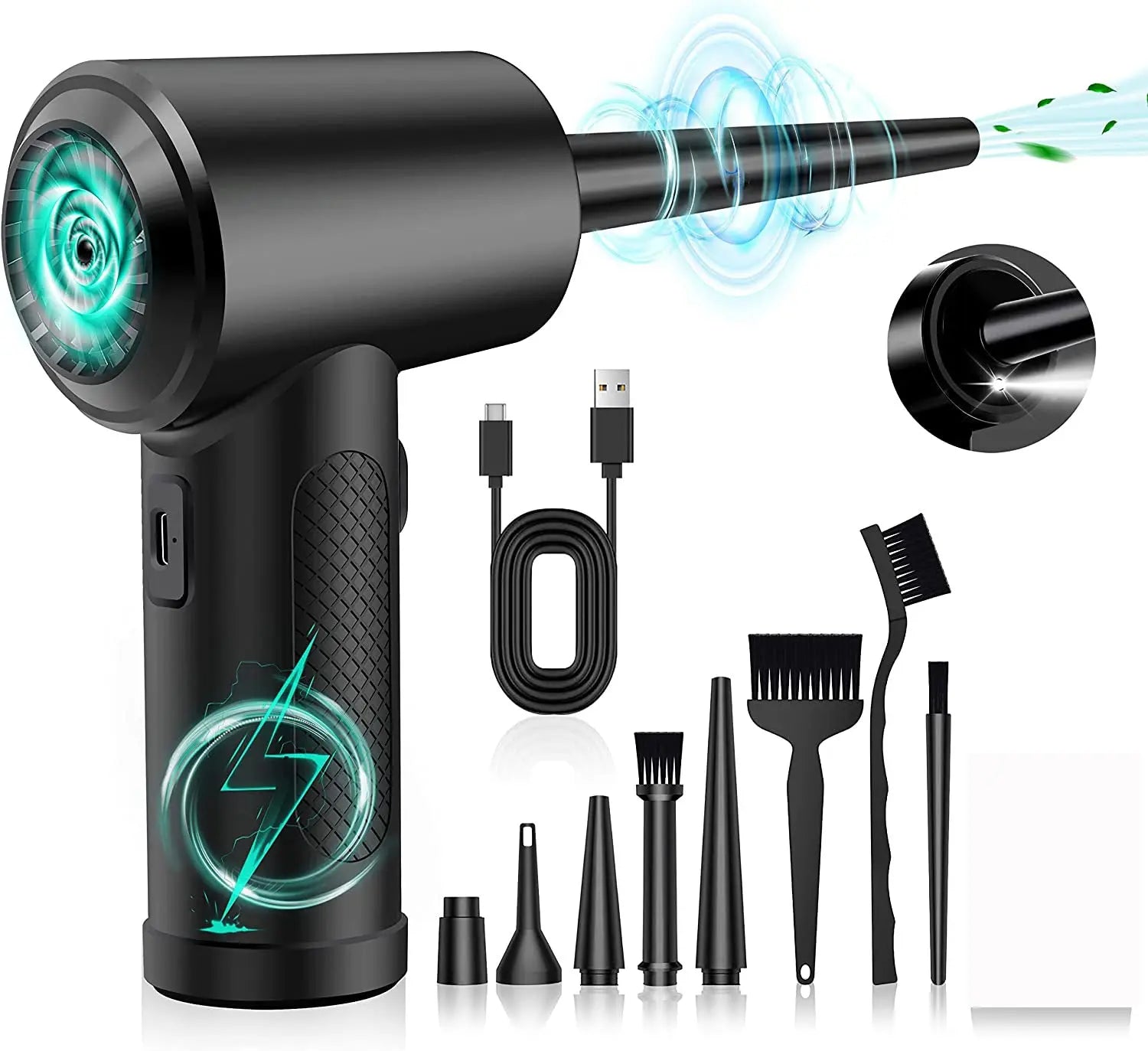 Electric Air Duster for Cleaning Computers, Keyboards, Car Interiors - Wireless and Portable Blower from Deals499 at Deals499