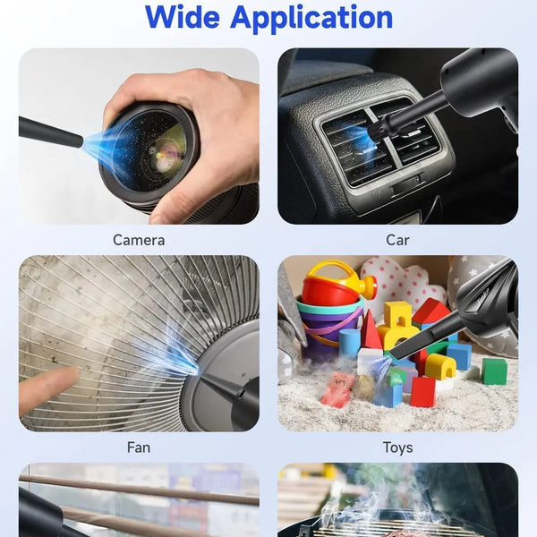 Electric Air Duster for Cleaning Computers, Keyboards, Car Interiors - Wireless and Portable Blower from Deals499 at Deals499
