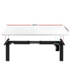 Electric Motorised Height Adjustable Standing Desk - Black Frame with 140cm White Top Deals499