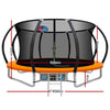 Everfit 12FT Trampoline Round Trampolines With Basketball Hoop Kids Present Gift Enclosure Safety Net Pad Outdoor Orange Deals499