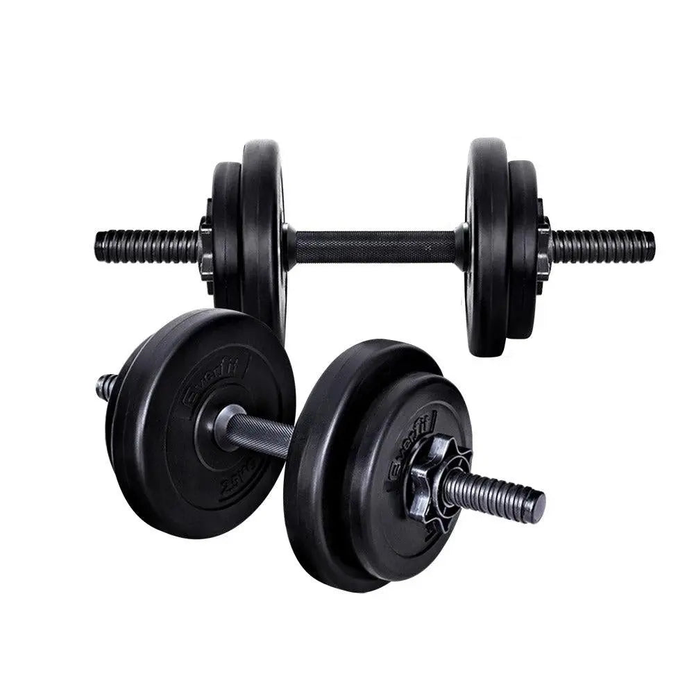 Everfit 17KG Dumbbells Dumbbell Set Weight Plates Home Gym Fitness Exercise Deals499