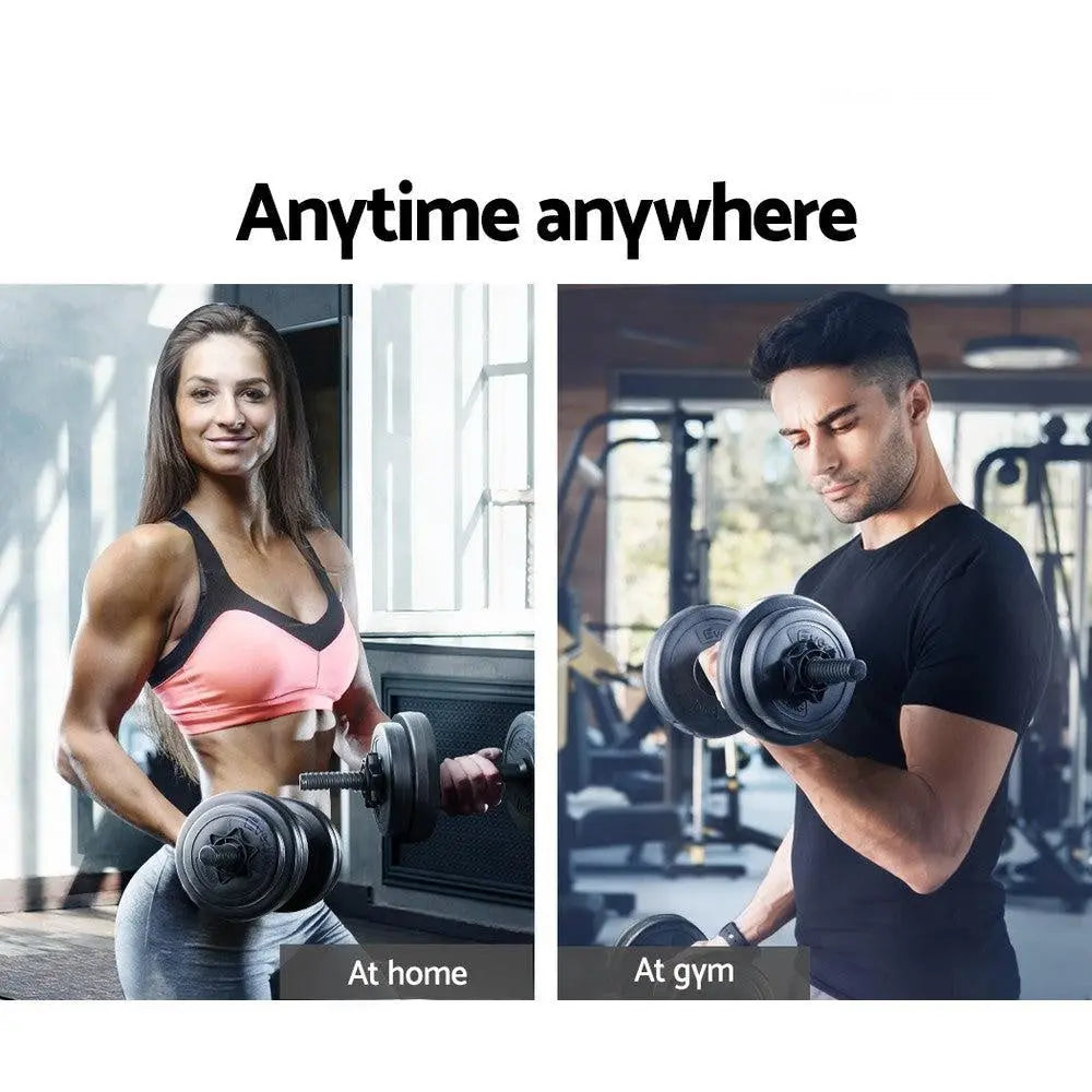 Everfit 17KG Dumbbells Dumbbell Set Weight Plates Home Gym Fitness Exercise Deals499