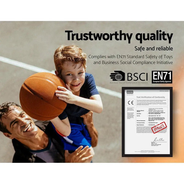 Everfit 2.1M Adjustable Portable Basketball Stand Hoop System Rim Black Deals499