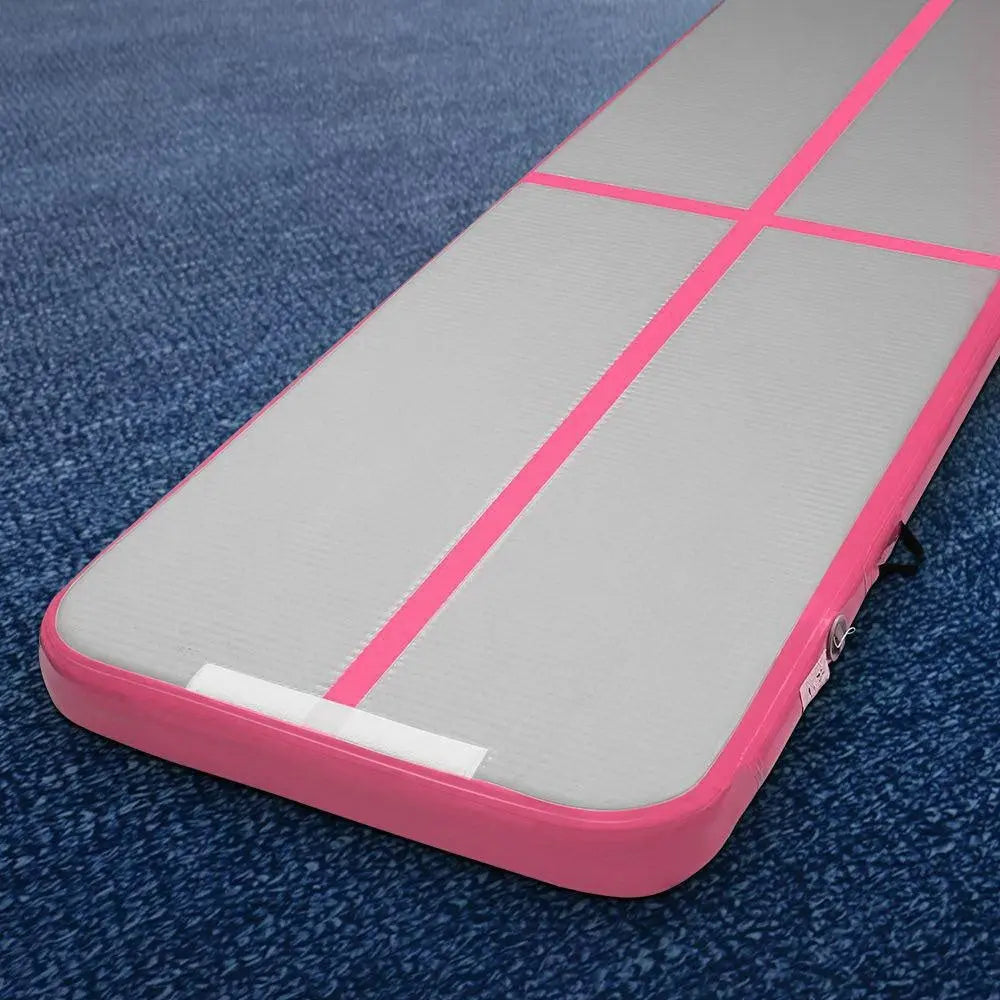 Everfit 3m x 1m Air Track Mat Gymnastic Tumbling Pink and Grey Deals499