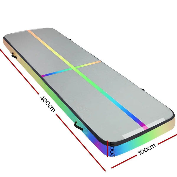 Everfit 4X1X0.2M Air Track Inflatable Tumbling Mat Gymnastics Yoga Mat Deals499