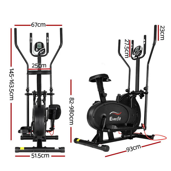 Everfit 5in1 Elliptical Cross Trainer Exercise Bike Bicycle Home Gym Fitness Machine Running Walking Deals499