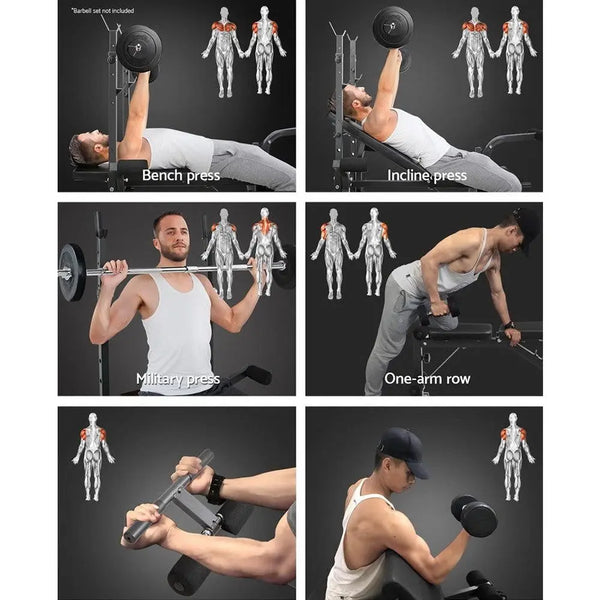 Everfit 9-In-1 Weight Bench Multi-Function Power Station Fitness Gym Equipment Deals499