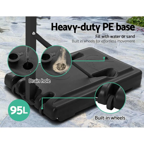 Everfit Adjustable Portable Basketball Stand Hoop System Rim Deals499