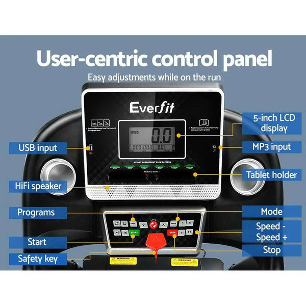 Everfit Electric Treadmill 420mm 18kmh Home Gym Exercise Machine Fitness Equipment Physical Deals499