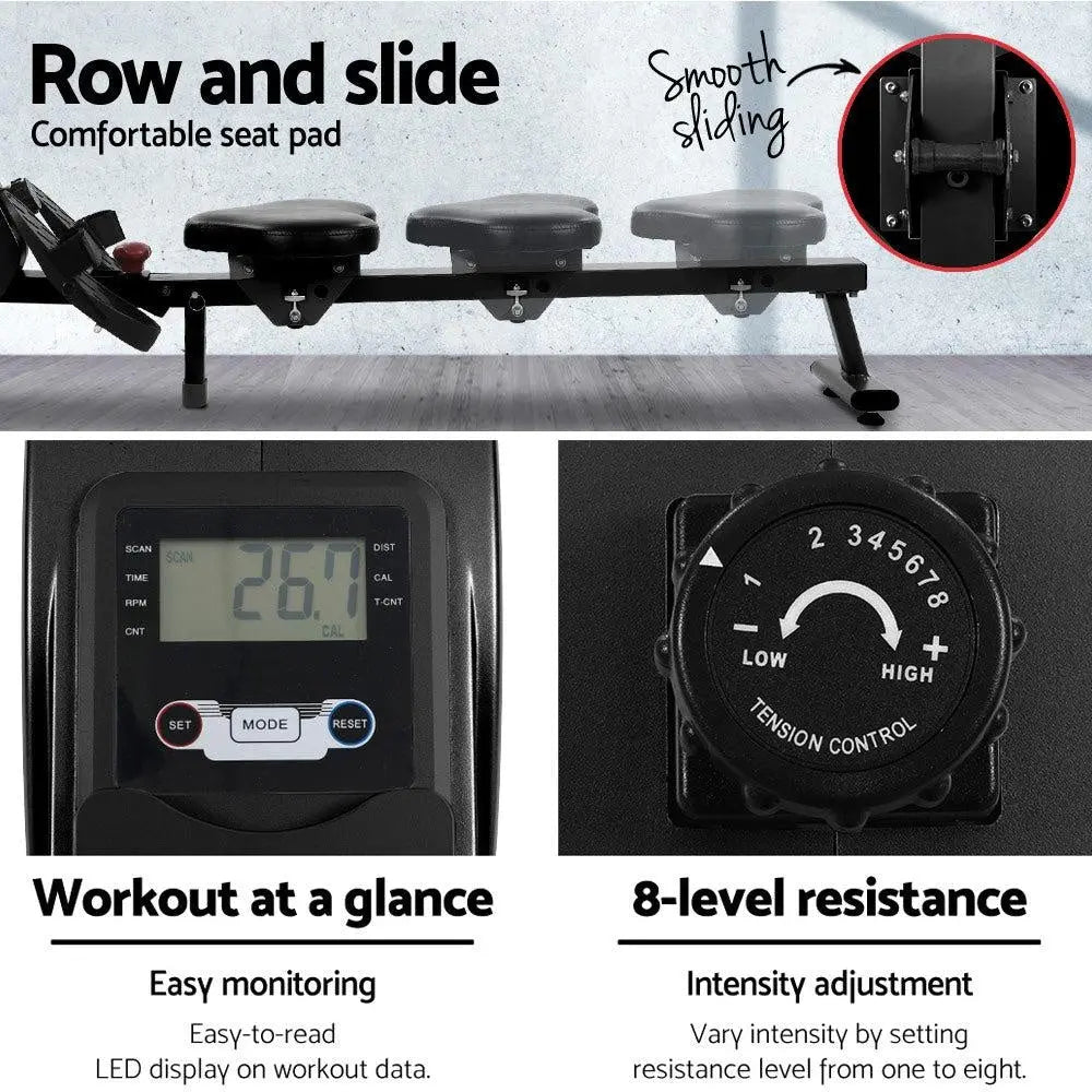 Everfit Magnetic Rowing Exercise Machine Rower Resistance Cardio Fitness Gym Deals499