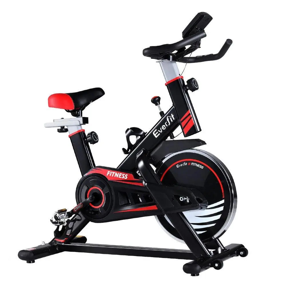 Everfit Spin Exercise Bike Fitness Commercial Home Workout Gym Equipment Black Deals499