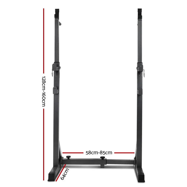 Everfit Squat Rack Pair Fitness Weight Lifting Gym Exercise Barbell Stand Deals499