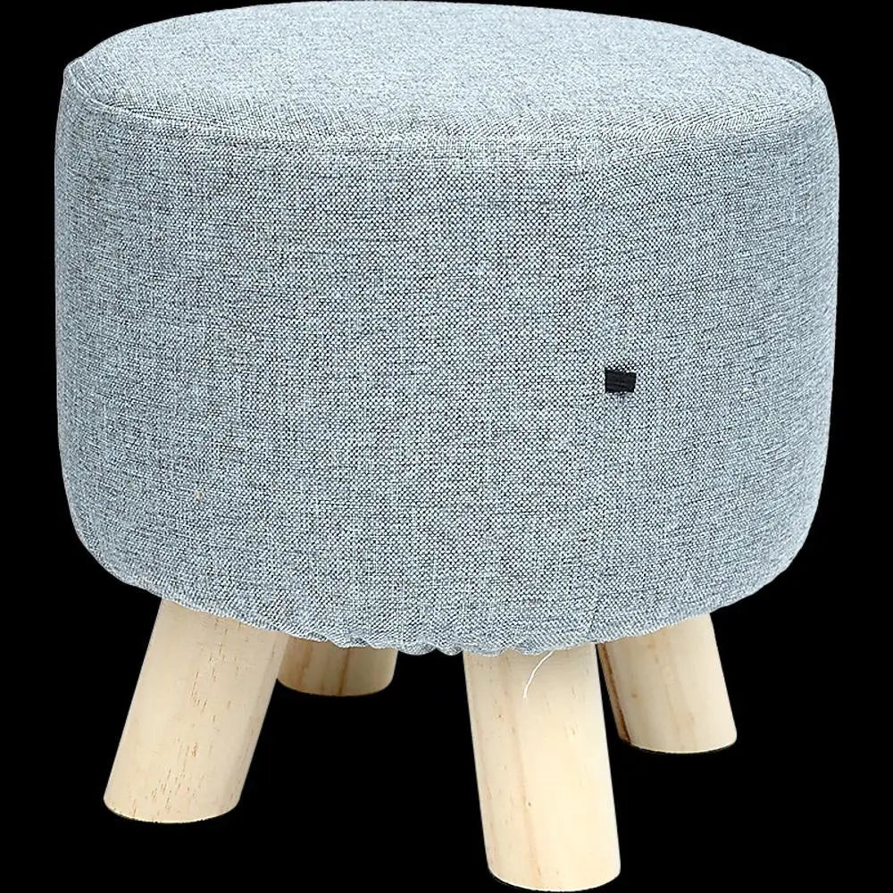 Fabric Ottoman Foot Stool Rest Pouffe Footstool Wood Storage Padded Seat Deals499