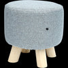 Fabric Ottoman Foot Stool Rest Pouffe Footstool Wood Storage Padded Seat Deals499