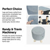 Fabric Ottoman Foot Stool Rest Pouffe Footstool Wood Storage Padded Seat Deals499