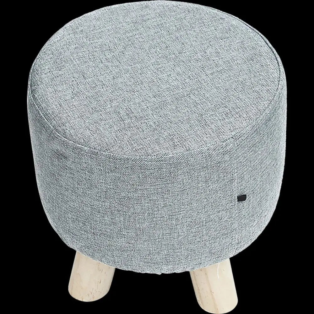 Fabric Ottoman Foot Stool Rest Pouffe Footstool Wood Storage Padded Seat Deals499